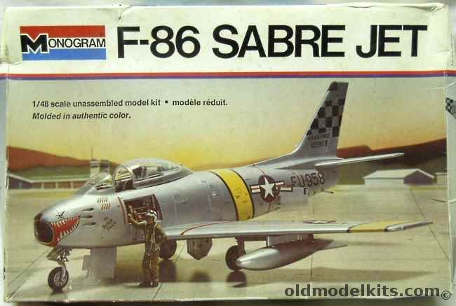 Monogram 1/48 North American F-86 Sabre Jet, 5402 plastic model kit